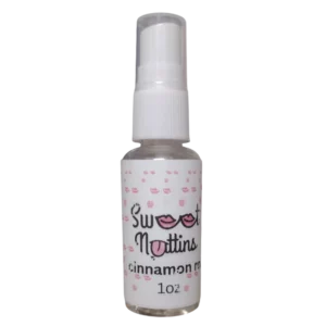 Cinnamon Roll flavored intimacy spray bottle from Sweet Nuttins with warm, dessert-inspired styling